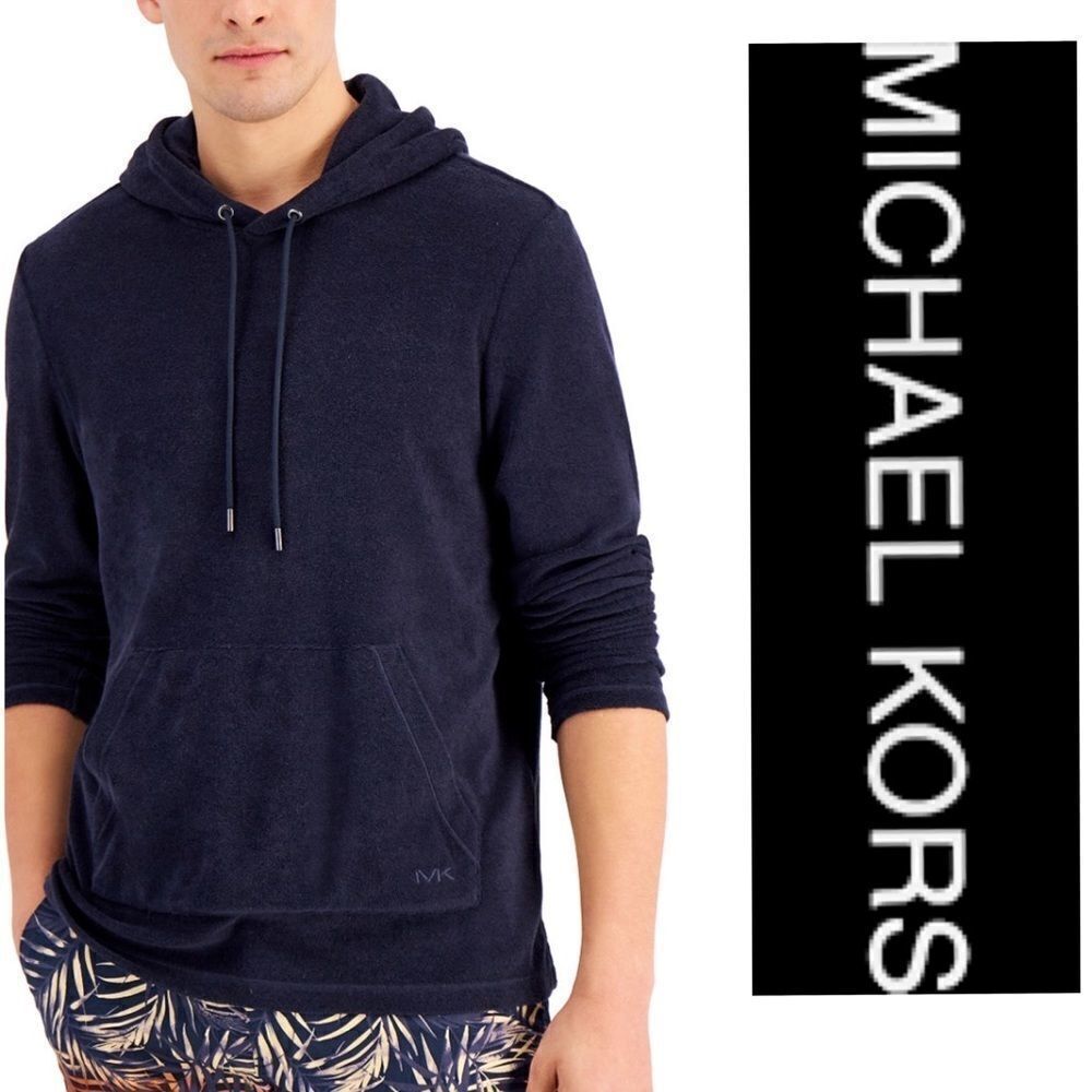 Michael Kors Men's Regular-Fit Terry Hoodie Large - Picture 10 of 11